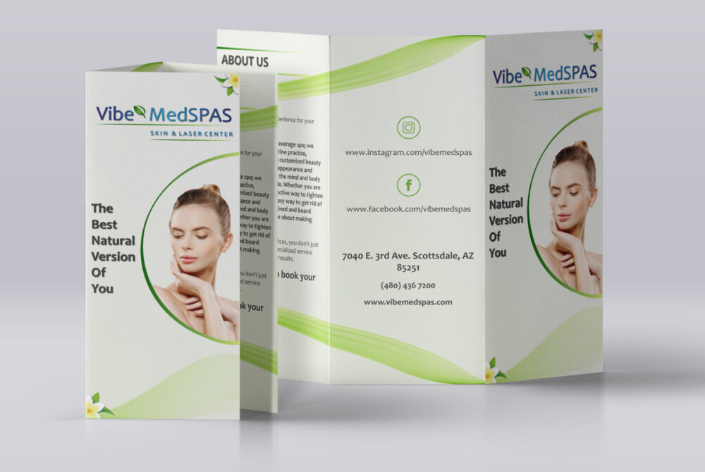 Elevate Your Beauty Experience: Elegant Flyer Design for Vibe MedSpas
