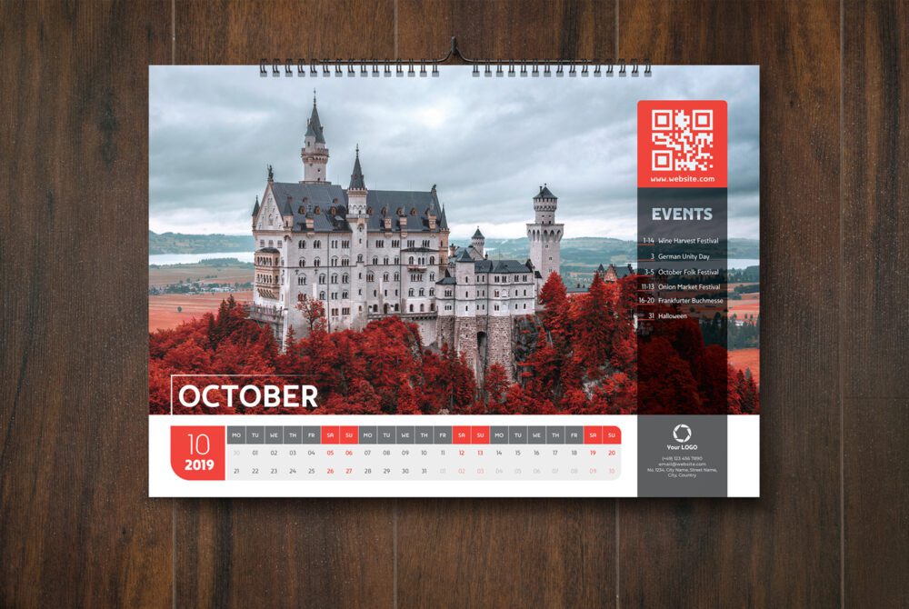 Print Design – Monthly Wall Calendar
