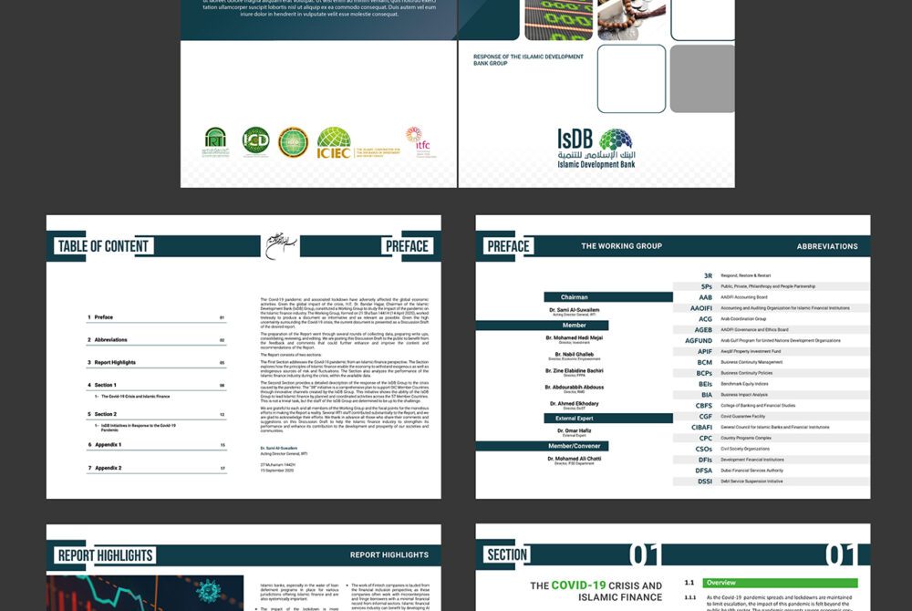 Editorial Report Layout for Islamic Development Bank – COVID-19 & Islamic Finance