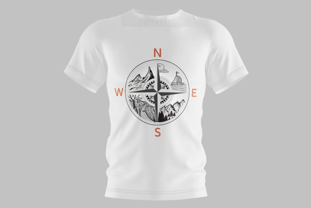 Outdoor Compass T-Shirt Design for De La Cross Fit Apparel