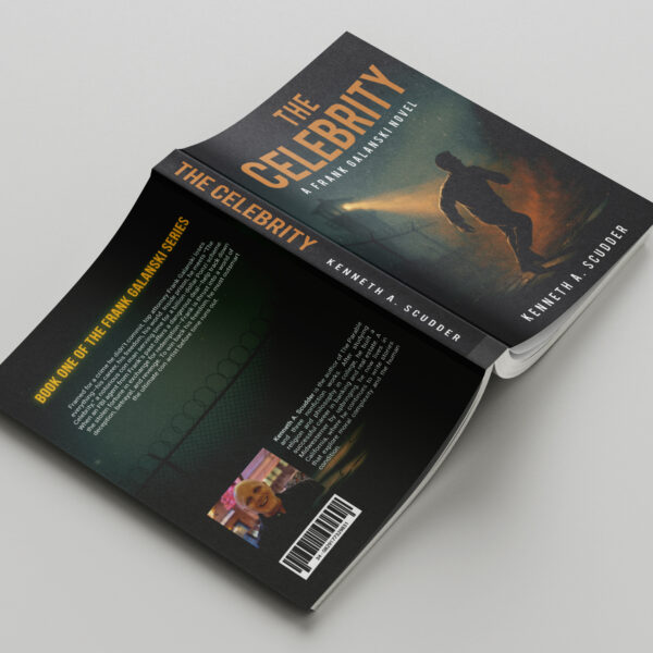 Thriller Book Cover Design for “The Celebrity” – Cinematic Fiction Cover & Full Wrap Layout