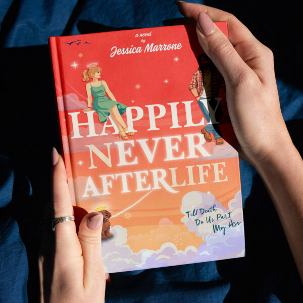 Romantic Fiction Book Cover Design for “Happily Never Afterlife”